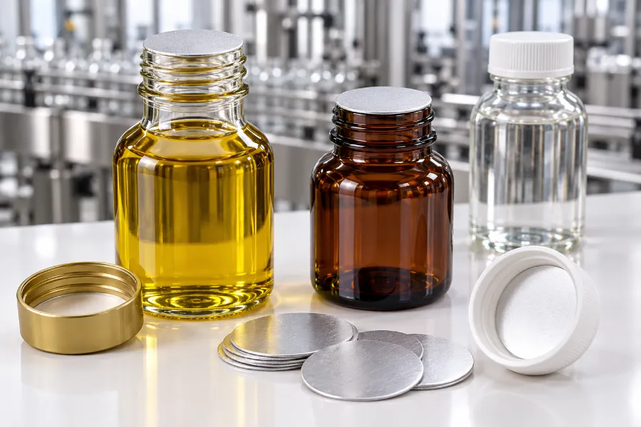 Liners de inducción para botellas de vidrio